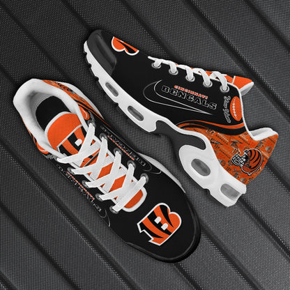 LIMITED EDITION - NEW CUSTOMIZED NFL16 CCB CINCINNATI BENGALS UNISEX AIR MAX PLUS SNEAKERS