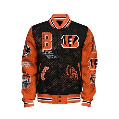 LIMITED EDITION - NEW CUSTOMIZED NFL16 CCB CINCINNATI BENGALS SATIN VARSITY JACKET & BASEBALL JACKET