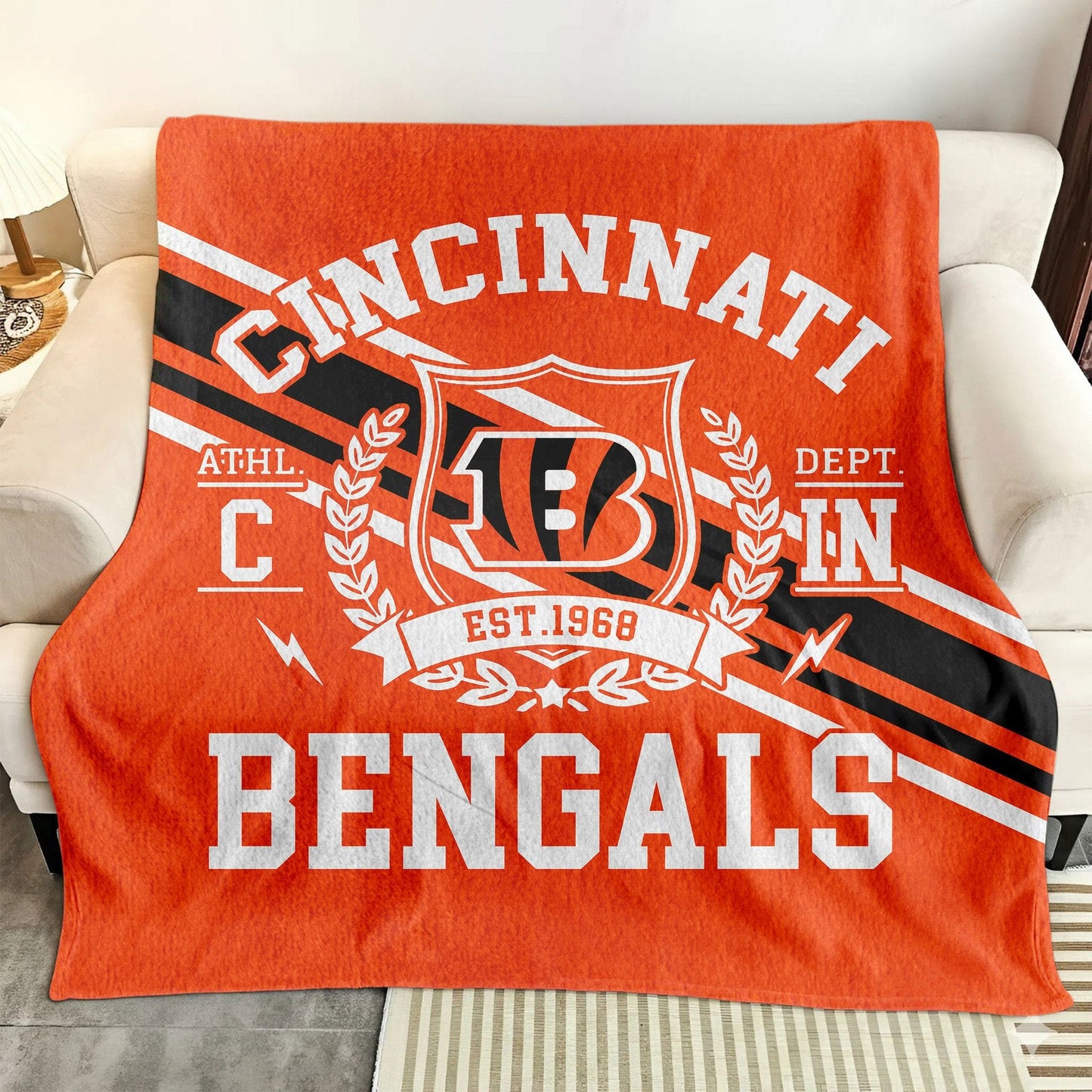 LIMITED EDITION - NEW CUSTOMIZED NFL16 CCB CINCINNATI BENGALS NORMAL & FLEECE BLANKET