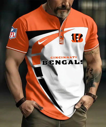 LIMITED EDITION - NEW CUSTOMIZED NFL16 CCB CINCINNATI BENGALS POLO SHIRT