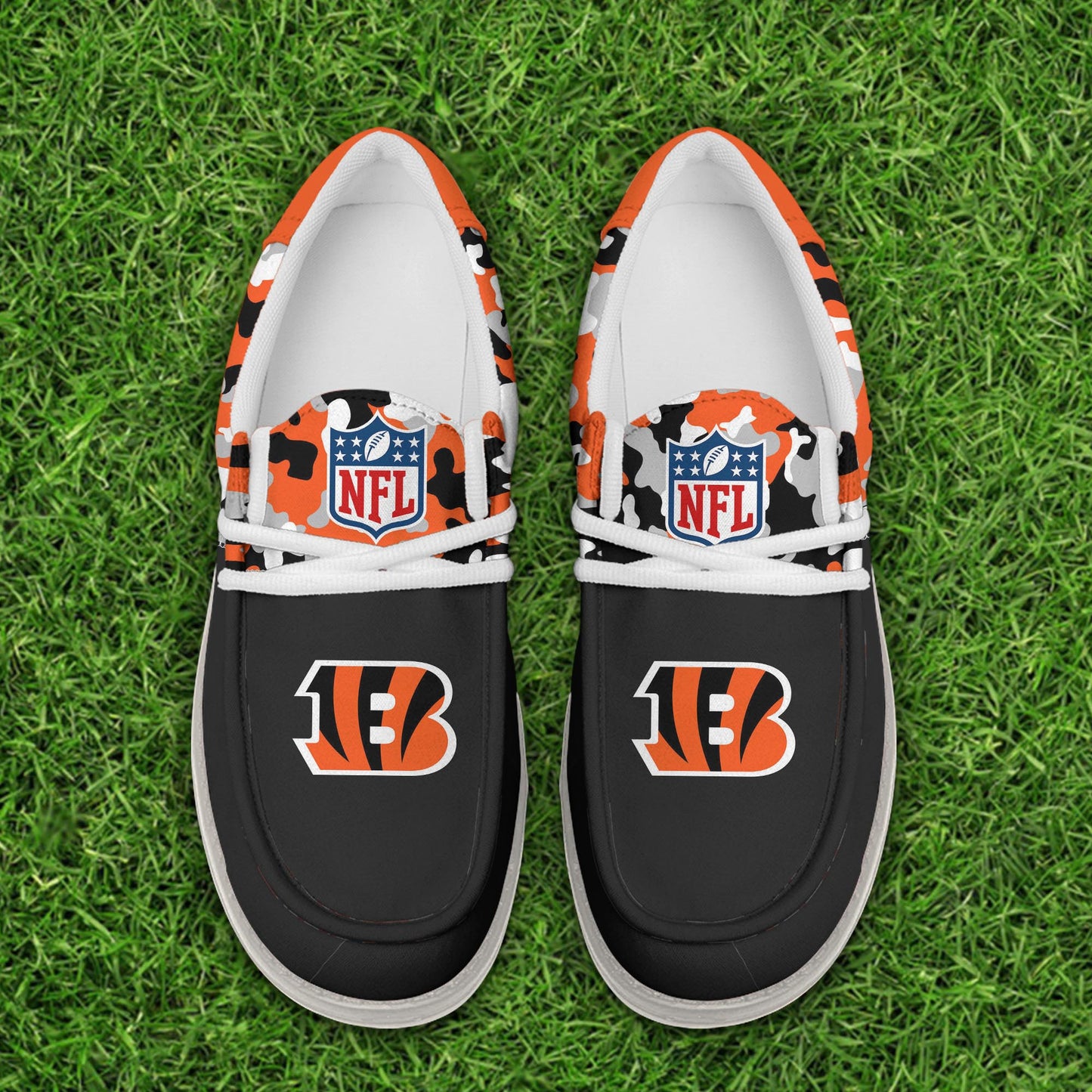 LIMITED EDITION - NEW CUSTOMIZED NFL16 CCB CINCINNATI BENGALS LOAFER SHOES