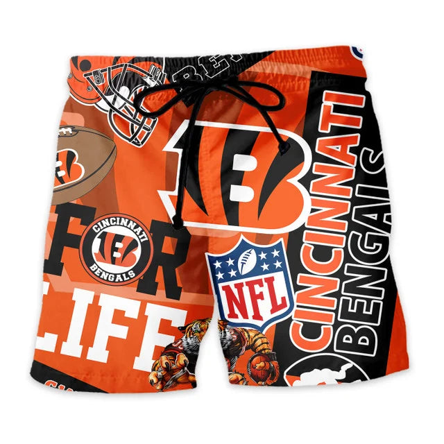 LIMITED EDITION - NEW CUSTOMIZED NFL16 CCB CINCINNATI BENGALS UNISEX HAWAIIAN SHIRT & SHORTS SET