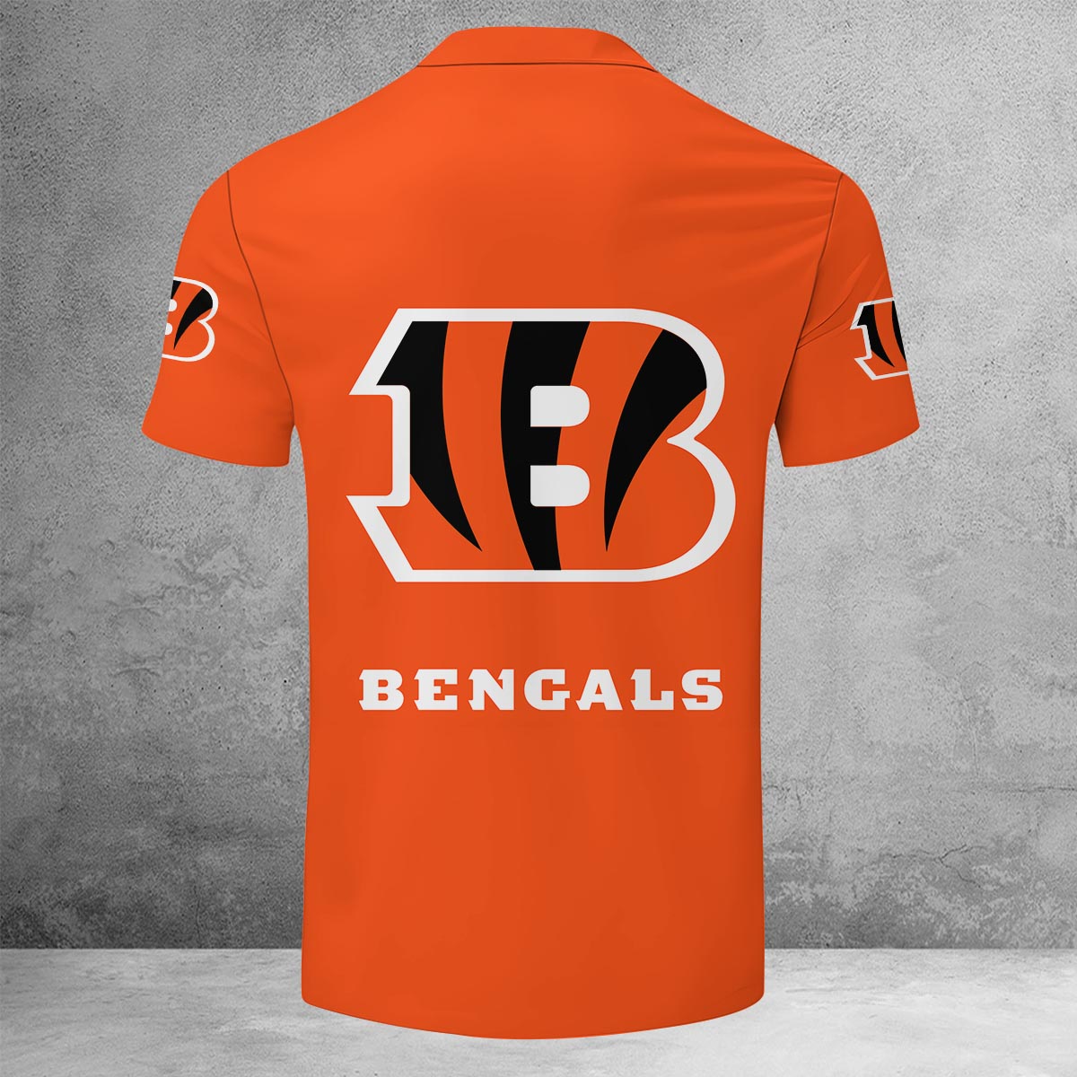 LIMITED EDITION - NEW CUSTOMIZED NFL16 CCB CINCINNATI BENGALS ZIP POLO SHIRT