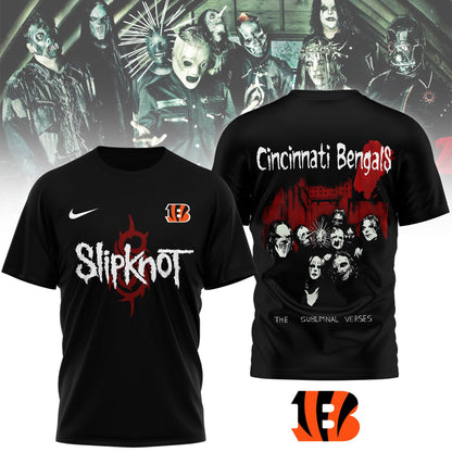 LIMITED EDITION - NEW CUSTOMIZED NFL16 CCB CINCINNATI BENGALS SLIPKNOT 3D SHIRT