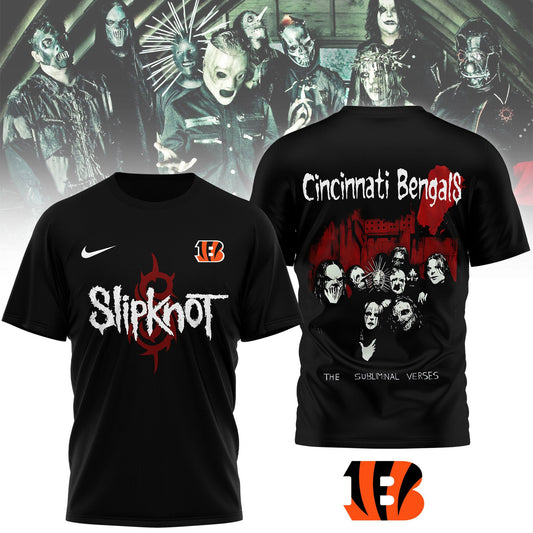 LIMITED EDITION - NEW CUSTOMIZED NFL16 CCB CINCINNATI BENGALS SLIPKNOT 3D SHIRT