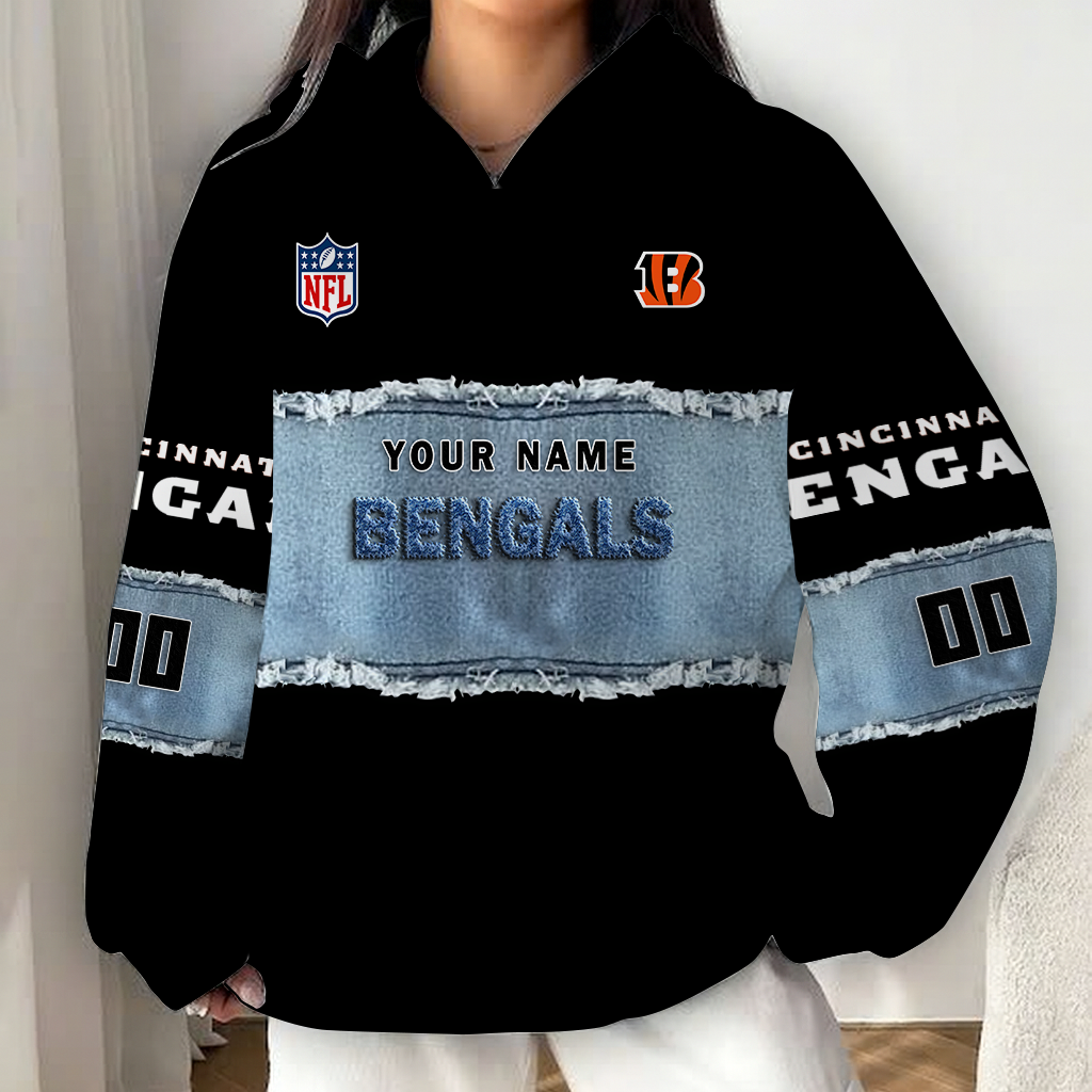 LIMITED EDITION - NEW CUSTOMIZED NFL16 CCB CINCINNATI BENGALS UNISEX HOODIE