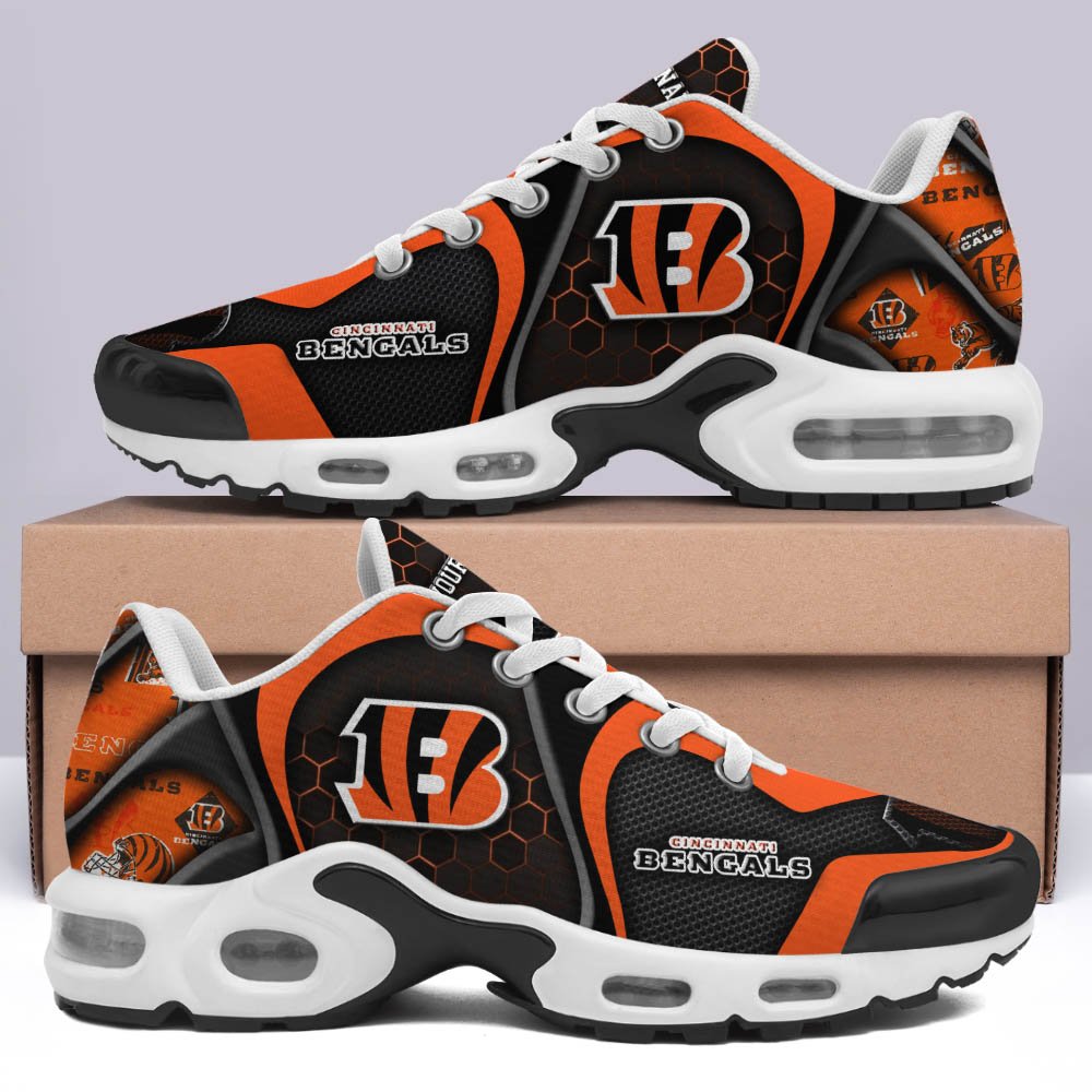 LIMITED EDITION - NEW CUSTOMIZED NFL16 CCB CINCINNATI BENGALS UNISEX AIR MAX PLUS SNEAKERS
