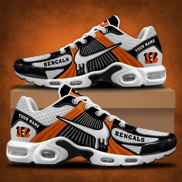 LIMITED EDITION - NEW CUSTOMIZED NFL16 CCB CINCINNATI BENGALS UNISEX AIR MAX PLUS SNEAKERS