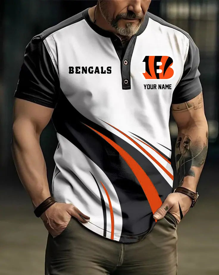 LIMITED EDITION - NEW CUSTOMIZED NFL16 CCB CINCINNATI BENGALS POLO SHIRT
