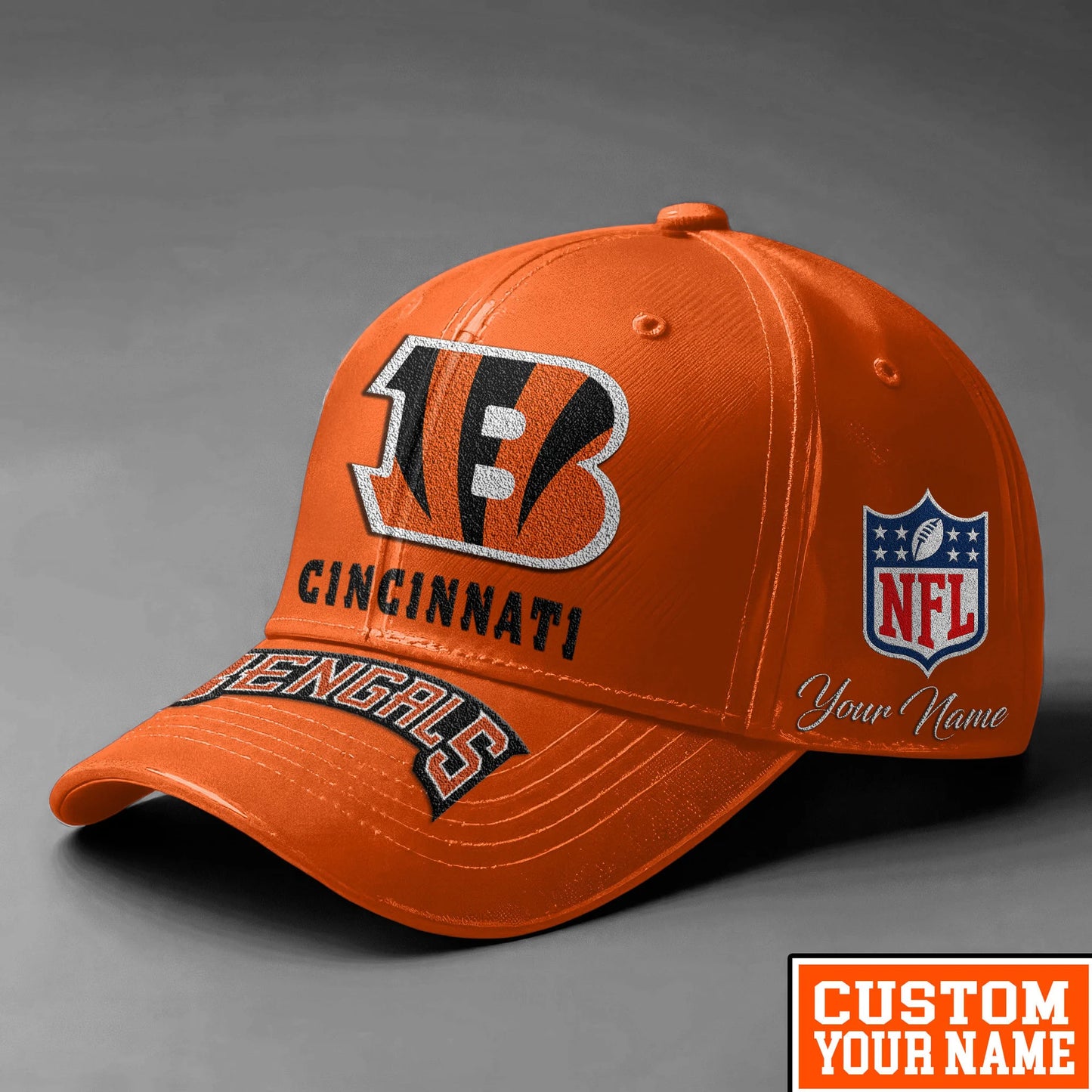 LIMITED EDITION - NEW CUSTOMIZED NFL16 CCB CINCINNATI BENGALS CLASSIC CAP