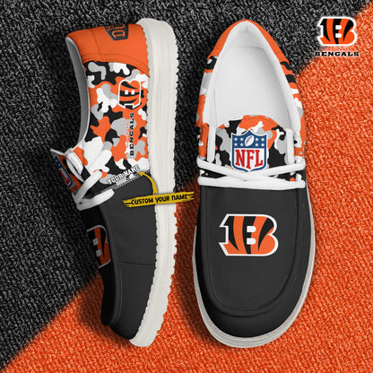 LIMITED EDITION - NEW CUSTOMIZED NFL16 CCB CINCINNATI BENGALS LOAFER SHOES