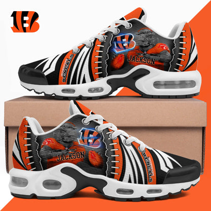 LIMITED EDITION - NEW CUSTOMIZED NFL16 CCB CINCINNATI BENGALS UNISEX AIR MAX PLUS SNEAKERS