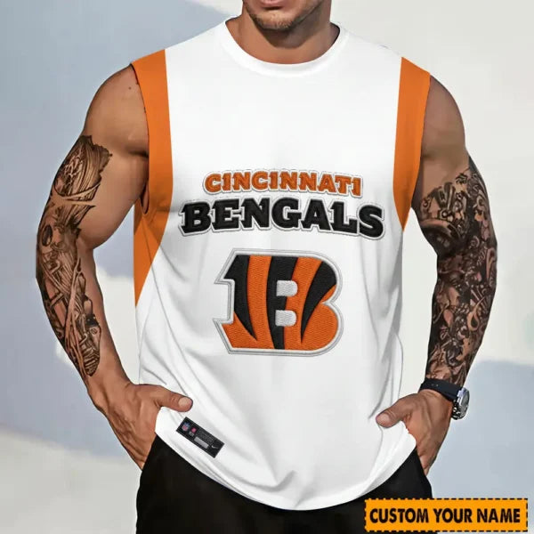 LIMITED EDITION - NEW CUSTOMIZED NFL16 CCB CINCINNATI BENGALS TANKTOP & GYM SHIRT