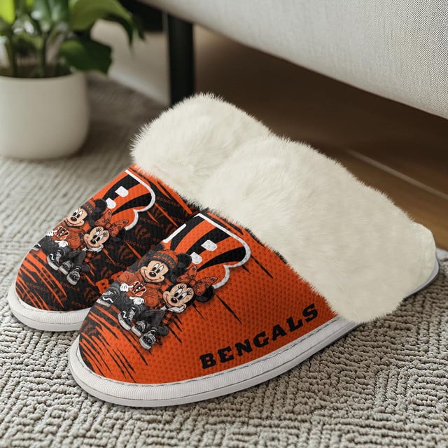 [SPECIAL OFFER] NEW CUSTOMIZED NFL16 CCB CINCINNATI BENGALS COTTON SLIPPERS