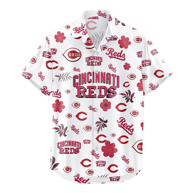 LIMITED EDITION - NEW CUSTOMIZED MLB05 CRS CINCINNATI REDS UNISEX HAWAIIAN SHIRT & SHORTS SET