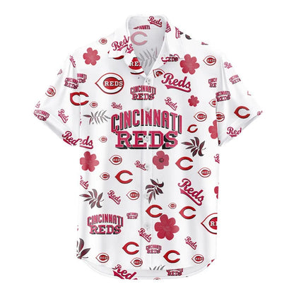 LIMITED EDITION - NEW CUSTOMIZED MLB05 CRS CINCINNATI REDS UNISEX HAWAIIAN SHIRT & SHORTS SET