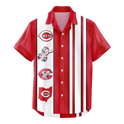 LIMITED EDITION - NEW CUSTOMIZED MLB05 CRS CINCINNATI REDS UNISEX HAWAIIAN SHIRT