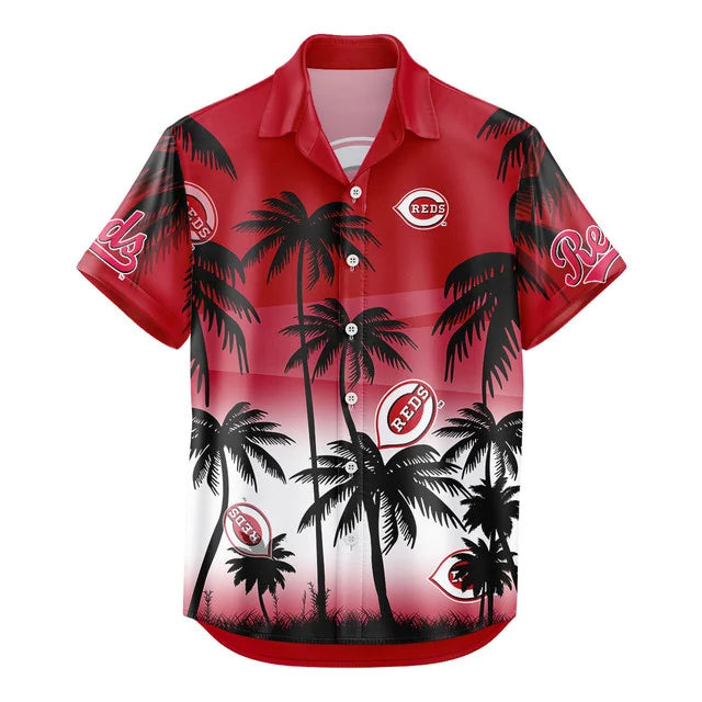 LIMITED EDITION - NEW CUSTOMIZED MLB05 CRS CINCINNATI REDS UNISEX HAWAIIAN SHIRT & SHORTS SET