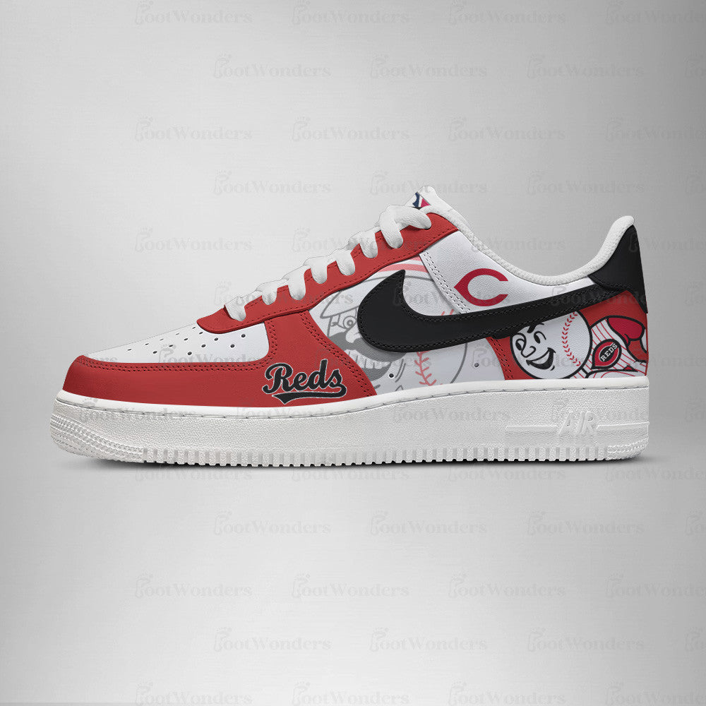 LIMITED EDITION - NEW CUSTOMIZED MLB05 CC REDS AF1 SHOES