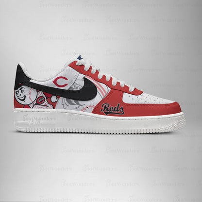LIMITED EDITION - NEW CUSTOMIZED MLB05 CC REDS AF1 SHOES