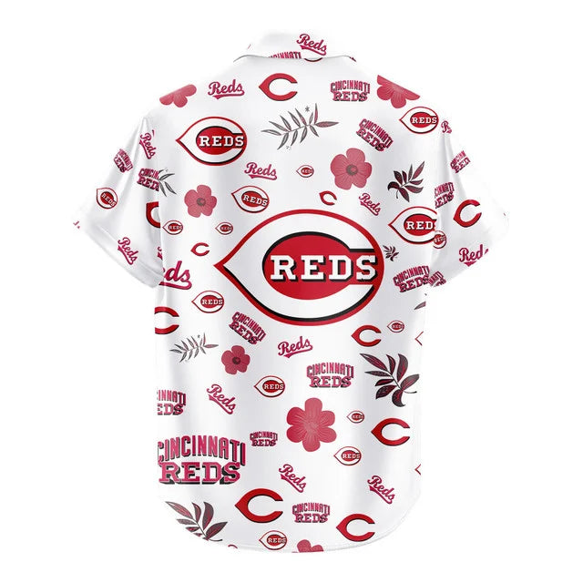 LIMITED EDITION - NEW CUSTOMIZED MLB05 CRS CINCINNATI REDS UNISEX HAWAIIAN SHIRT & SHORTS SET
