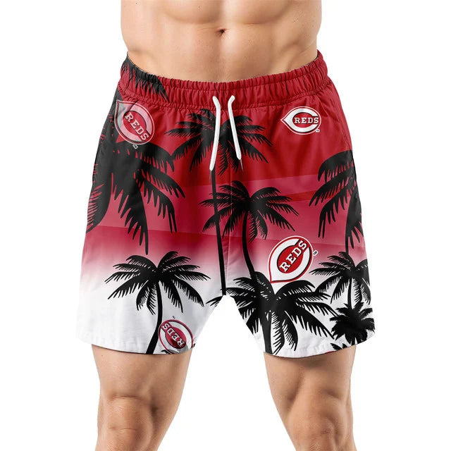 LIMITED EDITION - NEW CUSTOMIZED MLB05 CRS CINCINNATI REDS UNISEX HAWAIIAN SHIRT & SHORTS SET