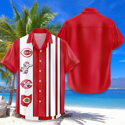 LIMITED EDITION - NEW CUSTOMIZED MLB05 CRS CINCINNATI REDS UNISEX HAWAIIAN SHIRT