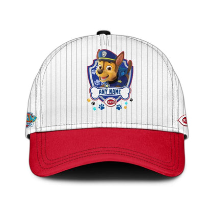 LIMITED EDITION - NEW CUSTOMIZED MLB05 CRS CINCINNATI REDS x PAW PATROL BASEBALL JERSEY & CAP