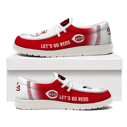 LIMITED EDITION - NEW CUSTOMIZED MLB05 CRS CINCINNATI REDS LOAFER SHOES