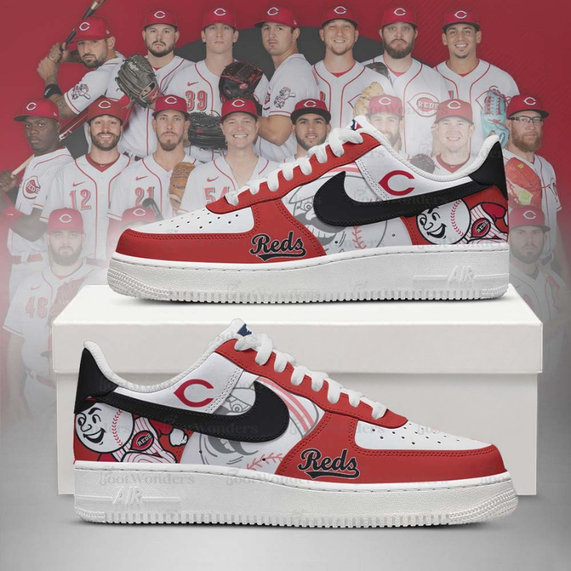 LIMITED EDITION - NEW CUSTOMIZED MLB05 CC REDS AF1 SHOES