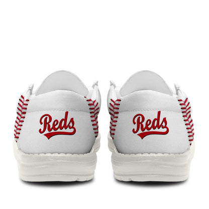LIMITED EDITION - NEW CUSTOMIZED MLB05 CRS CINCINNATI REDS LOAFER SHOES