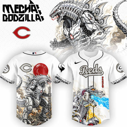 LIMITED EDITION - NEW CUSTOMIZED MLB05 CC REDS x GODZILLA BASEBALL JERSEY