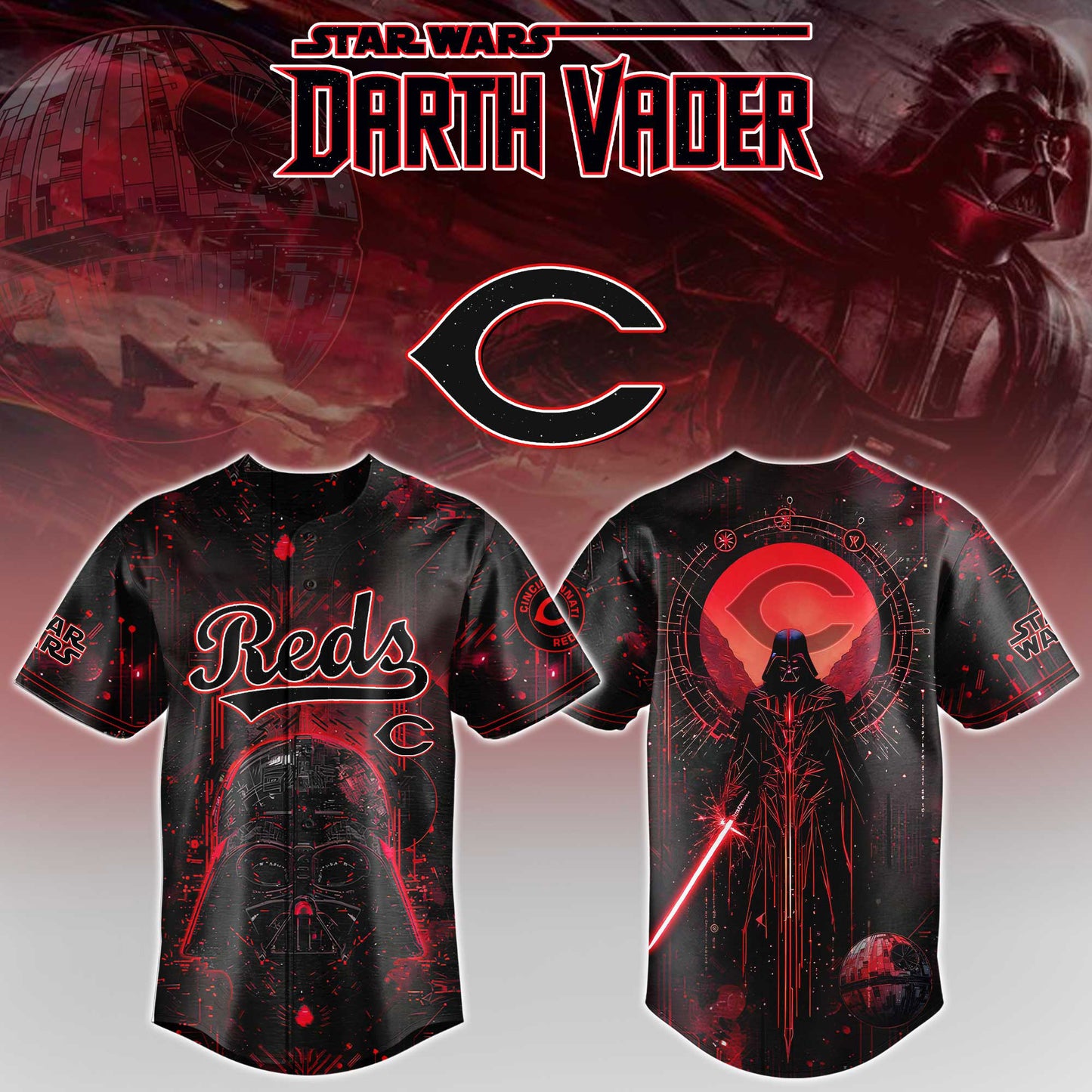 LIMITED EDITION - NEW CUSTOMIZED MLB05 CRS CINCINNATI REDS x STAR WARS BASEBALL JERSEY