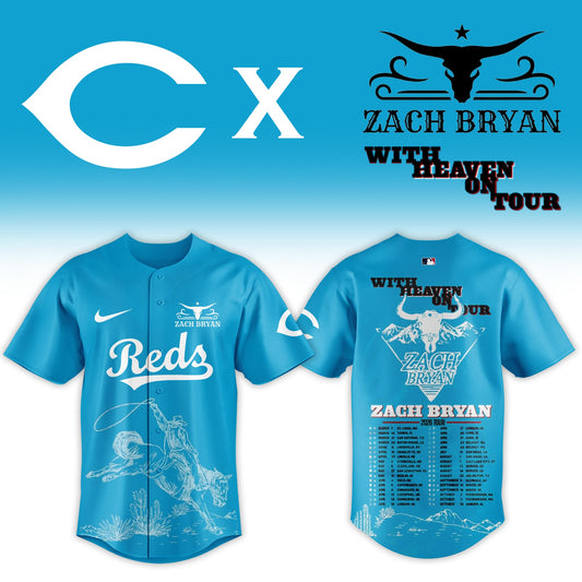 LIMITED EDITION - NEW CUSTOMIZED MLB05 CRS CINCINNATI REDS x ZACH BRYAN BASEBALL JERSEY & CAP