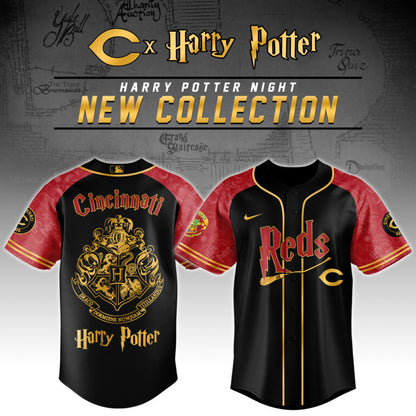 LIMITED EDITION - NEW CUSTOMIZED MLB05 CC REDS x HARRY POTTER BASEBALL JERSEY & CAP