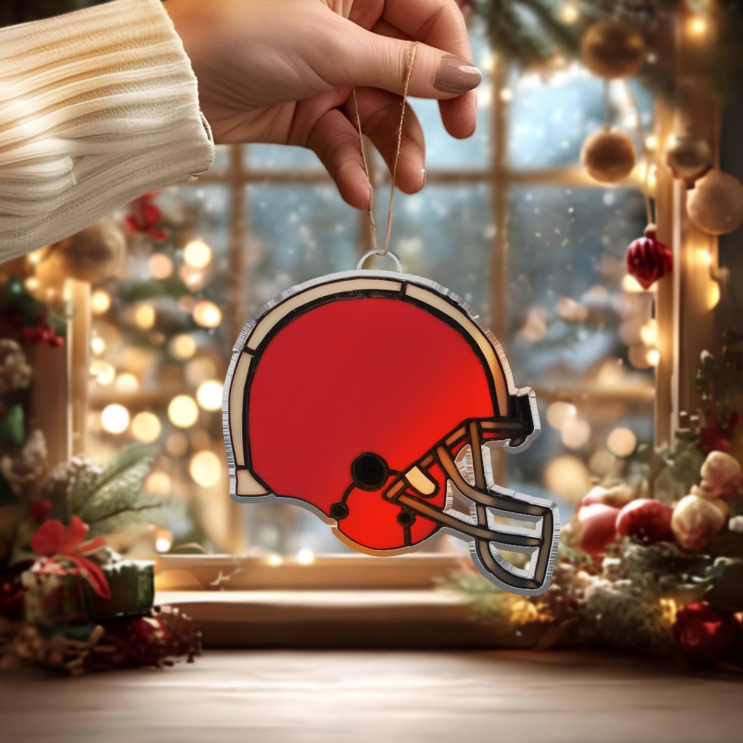 LIMITED EDITION - NEW CUSTOMIZED NFL29 CLB CLEVELAND BROWNS ACRYLIC ORNAMENT