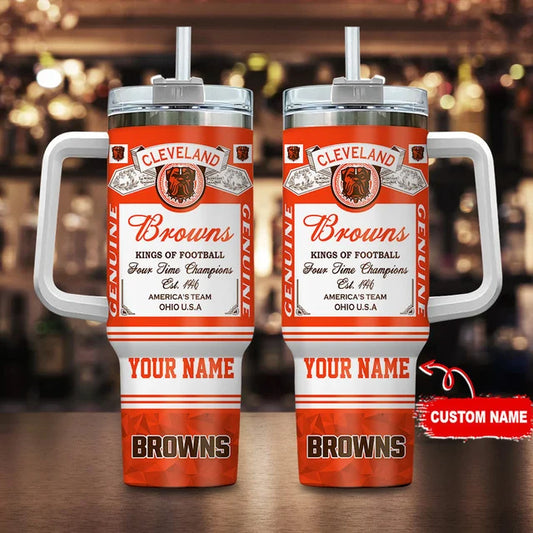 LIMITED EDITION - NEW CUSTOMIZED NFL29 CLB CLEVELAND BROWNS TUMBLER CUP