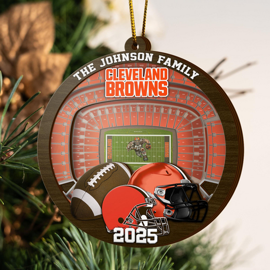 LIMITED EDITION - NEW CUSTOMIZED NFL29 CLB CLEVELAND BROWNS ORNAMENT