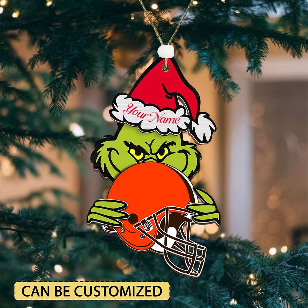 LIMITED EDITION - NEW CUSTOMIZED NFL29 CLB CLEVELAND BROWNS ACRYLIC ORNAMENT