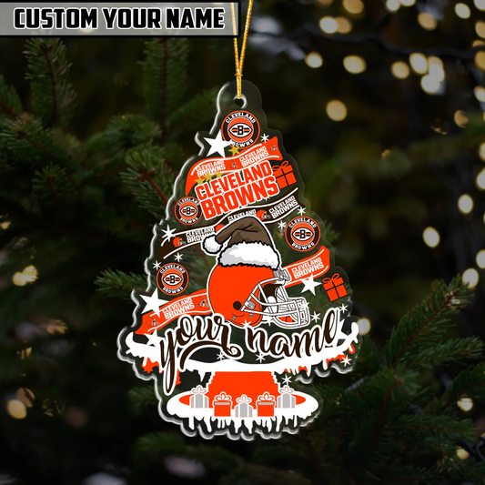 LIMITED EDITION - NEW CUSTOMIZED NFL29 CLB CLEVELAND BROWNS ORNAMENT