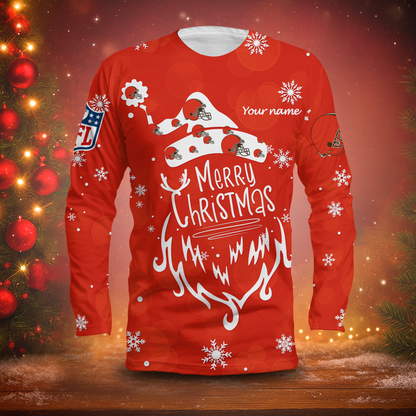 LIMITED EDITION - NEW CUSTOMIZED NFL29 CLB CLEVELAND BROWNS LONG SLEEVED T-SHIRT