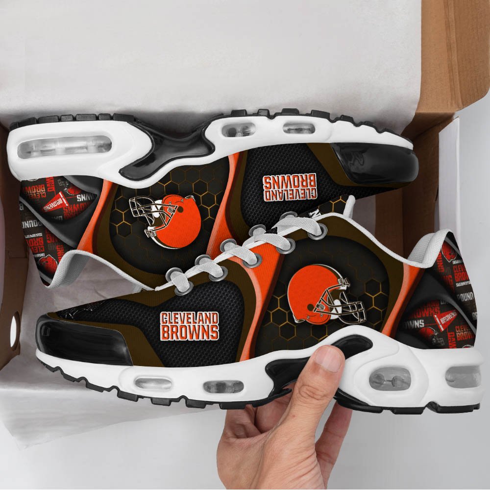 LIMITED EDITION - NEW CUSTOMIZED NFL29 CLB CLEVELAND BROWNS UNISEX AIR MAX PLUS SNEAKERS