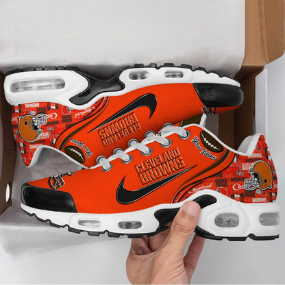 LIMITED EDITION - NEW CUSTOMIZED NFL29 CLB CLEVELAND BROWNS UNISEX AIR MAX PLUS SNEAKERS