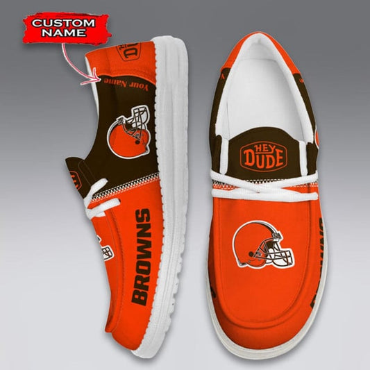 LIMITED EDITION - NEW CUSTOMIZED NFL29 CLB CLEVELAND BROWNS LOAFER SHOES