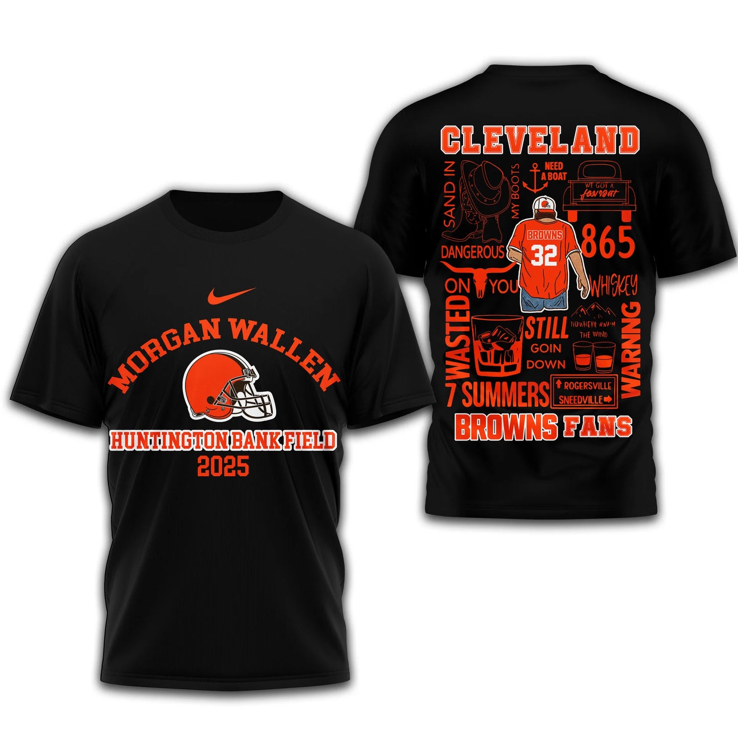 LIMITED EDITION - NEW CUSTOMIZED NFL29 CLB CLEVELAND BROWNS T-SHIRT | MULTIPLE COLORS AVAILABLE