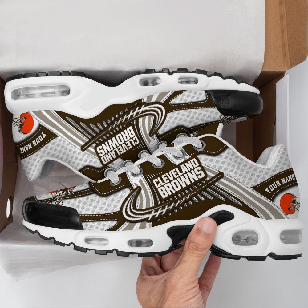 LIMITED EDITION - NEW CUSTOMIZED NFL29 CLB CLEVELAND BROWNS UNISEX AIR MAX PLUS SNEAKERS