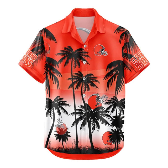 LIMITED EDITION - NEW CUSTOMIZED NFL29 CLB CLEVELAND BROWNS UNISEX HAWAIIAN SHIRT & SHORTS SET