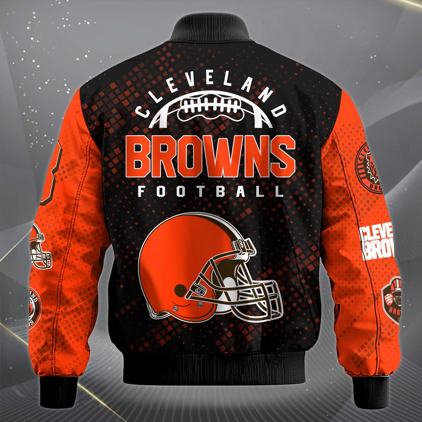 LIMITED EDITION - NEW CUSTOMIZED NFL29 CLB CLEVELAND BROWNS SATIN VARSITY JACKET & LONG PANTS