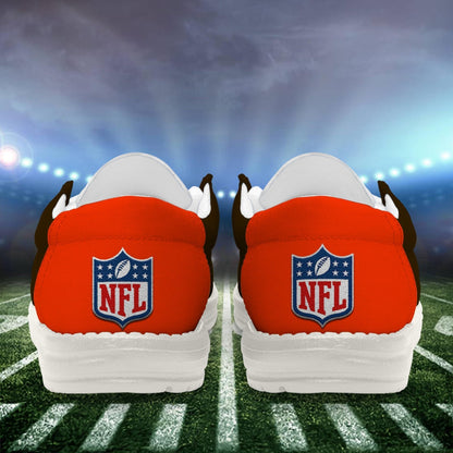LIMITED EDITION - NEW CUSTOMIZED NFL29 CLB CLEVELAND BROWNS LOAFER SHOES