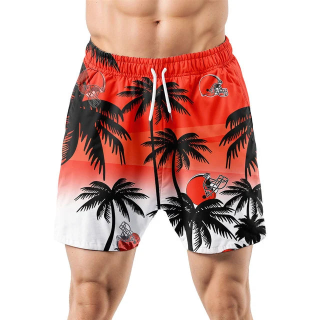 LIMITED EDITION - NEW CUSTOMIZED NFL29 CLB CLEVELAND BROWNS UNISEX HAWAIIAN SHIRT & SHORTS SET